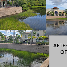 Commercial Project - Pressure Cleaning/Pressure Washing two Retaining Wall in lake located at Legacy Place in Palm Beach Gardens, FL 33410 3
